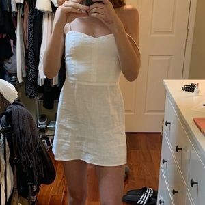 Reformation white linen dress